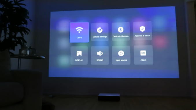 Menu Xiaomi Laser Anglais