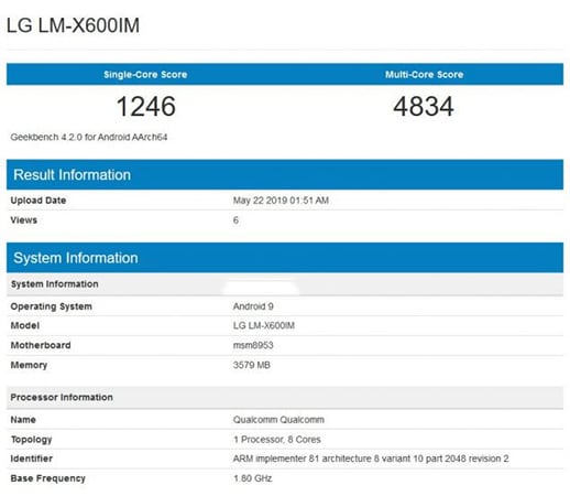 LG LM-X600IM